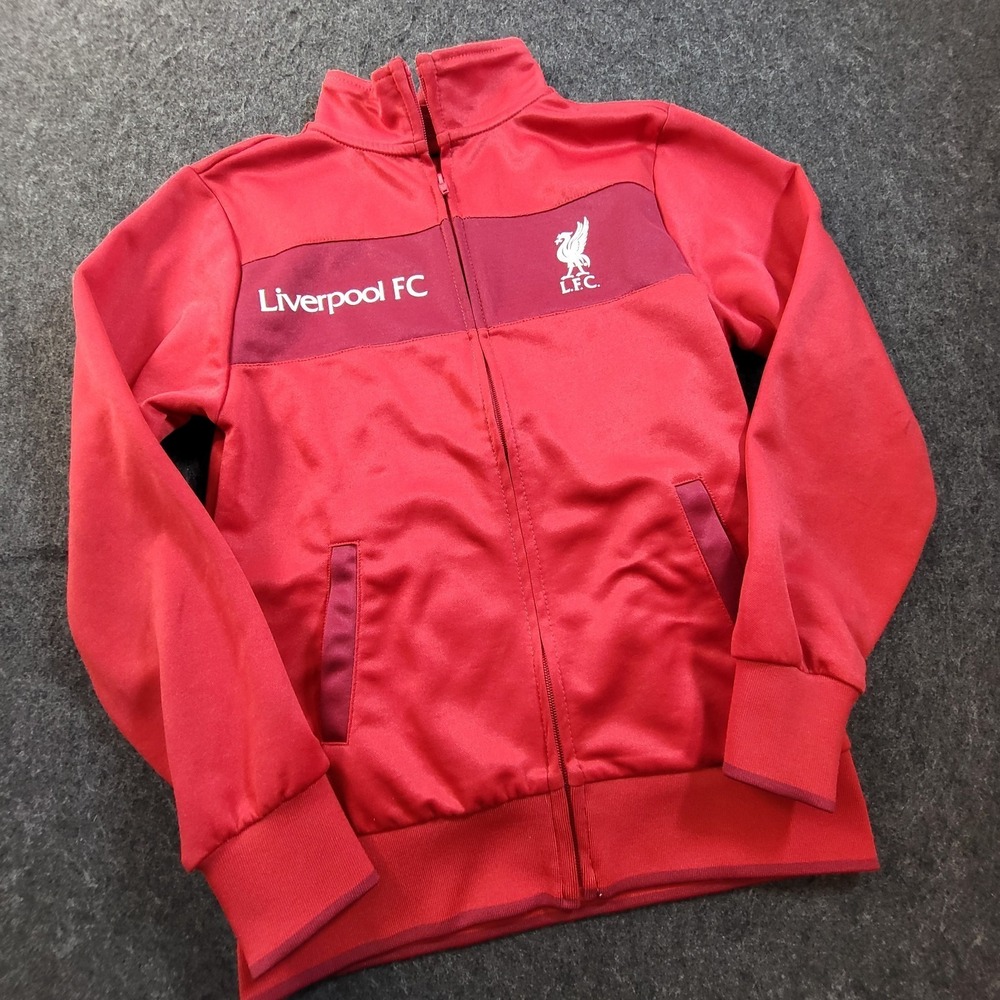 Liverpool FC ZipUp Track Jacket Youth Medium Red Football Soccer